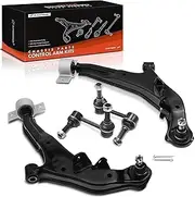 Car Control Arms 4Pcs Front Control Arm with Ball Joint Stabilizer Bar Link Compatible with Nissan Maxima 2000-2003 Infiniti I35 2002-2004 I30 2000-2001