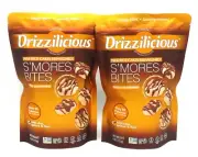 2 Pack Drizzilicious S'mores Bites Mini Rice Cakes Gluten Free Vegan Quinoa Chia