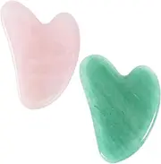2pcs Crystal Scraping Board Massager Massage Tool Jade Board Jade Massage Supplies Tool Stone Massager Spa Scraping Plate Rose Quartz