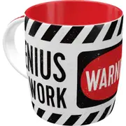 Nostalgic Art Genius At Work 330ml Ceramic Mug Office Coffee Drink Cup w/ Handle