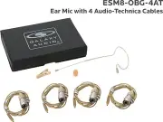 Galaxy Audio ESM8 Single Ear Headset Microphone/4 Audio-Technica Cables - Beige