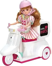 Takara Tomy Licca-chan Eats Otoke Scooter, 3.9 x 10.6 x 8.3 inches (10 x 27 x 21 cm), Ages 3 and Up
