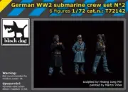 Blackdog Models 1/72 GERMAN WWII SUBMARINE CREW Set #2 Resin Set