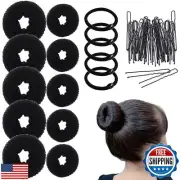 10 Pcs Hair Bun Maker - Donut Bun Maker for Hair(5 medium and 5 small),Ballet