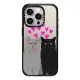 iPhone 15 Pro 強悍防摔手機殼 Two cats, cute grey cat and black cat iphone 6 case, iphone case, clear case, cat clear case, cat heart, cats love, cute cats