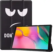SATURCASE Case for Samsung Galaxy Tab A 10.1 (2019) SM-T510 T515, Beautiful PU Leather Flip Foldable Folio Stand Protective Tablet Cover (KN-1)