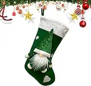 Decorative Christmas Socks - Sequin Gnomes Christmas Stockings,Family Christmas Stockings, Christmas Tree Ornaments, Faceless Doll Pendants for Holiday
