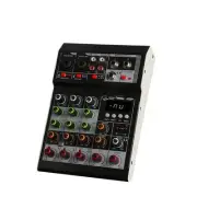 4 Channel Audio Mixer DJ Mixer Interface Sound Board Console USB Audio MP3 Co...