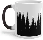 Teegarb Letter Blanket Pine Tree Forest Happy Camper Mountain Camping Hik Color Changing Mug 11oz