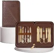 lskdnrufh Nail Clipper Set 11 in 1 Nail Clippers Set, Manicure Set Professional Stainless Steel Manicure Kit with Luxurious PU Leather Case, Sharp Nail Care Kit for Men Manicure Set