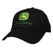 John Deere Men/Unisex One Size Logo "Nothing Runs Like a Deere" Cap/Hat Black