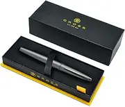 Free Laser Engraved Luxury Gift Pen Cross ATX Fountain Rollerball Ballpoint Pen Personalised Customised Graduation Retirement Event Anniversary Present (Fountain Pen (Fine), Matte Gray PVD)