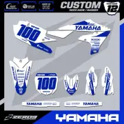 YAMAHA MOTOCROSS GRAPHICS CUSTOM MX GRAPHICS DECAL KIT YZ YZF BLOK WHI/BLU
