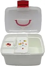 Med Box | Medicine Caddy Organizer,Large Capacity, Locking Lid, Empty Carrying Case, Medication Storage Containers for Homes Cars Dorms