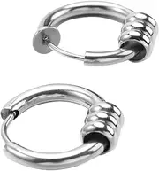 [TINEASUR] Chic Men's Ear Jewelry Set 2pcs Punk Style Earrings Ear Hook Fashion for Male