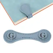 2Pcs Personalized Magnetic Leather Bookmark, 26 Letters Bookmark, (Blue/G)