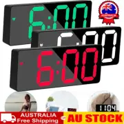 Modern Digital Clock LED Mirror Display Alarm Temperature TiJC Table Desk Home