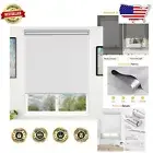 Cordless Blackout Roller Shades - 24"x72" Thermal Insulated Window Blinds, White