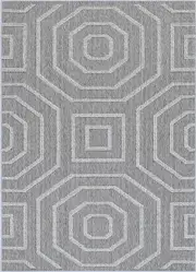 Marique Devesi Grey Geometric Flatweave Rug