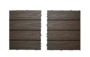 TechWood 1ft X 2ft Composite Deck Tile in Spanish Walnut (20 sq ft per box) NEW