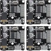 eMagTech 4Pcs MP3 Audio Bluetooth 5.0 Receiver Board Car Speaker Audio Amplifier 3.7V-5V Bluetooth Audio Receiver Decoding Board 3x3cm/ 1.18x1.18inch