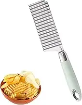 Crinkle Potato Cutter | Crinkle Cutter French Fry Slicer - Long Handle Food Chopper, Vegetable Chopping Tools Kitchen Gadgets for Cucumber Carrot
