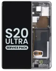 OEM Samsung Galaxy S20 Ultra Display OLED Touch Screen Gray Frame (Service Pack)