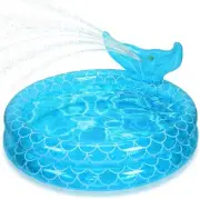 Blue Round Splash Inflatable Mermaid What Kids Want Kids Swimming Pool