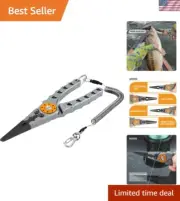 X1 Aluminum Fishing Pliers Saltwater, Surf Fishing Tackle Kit, Fishing Multit...