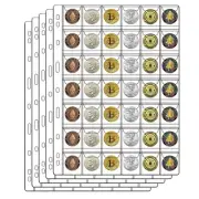 42-Pocket Coin Pages for Collectors, 9-Hole Coin Collection Sheets (42 Pocket...