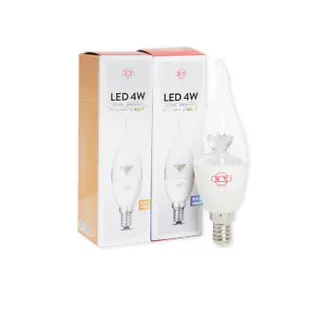 【旭光】10入組 LED 4W E14 2700K 燈泡色 黃光 全電壓 亮彩節能 拉尾 蠟燭燈