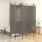 5 Panel Room Divider Fabric Anthracite 200x200 cm Privacy Screen Home Decor