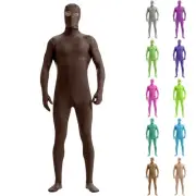 Men's Full Body Open Crotch Bodysuit Stretch Outfit For Dance Stage Performance
