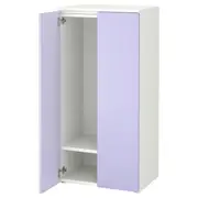 SMÅSTAD / PLATSA wardrobe, white/lilac, 60x42x123 cm