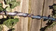 17" Hand Carved Spiral Maple Wand Witch Pagan Wizard Renaissance Faire Larp #51