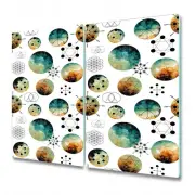 Glass Worktop Saver Kitchen Intergalactic Geometry Simple Scandinavian 2x30x52