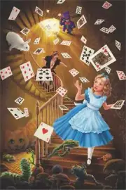 Alice In Wonderland Stairway Poster 24in x 36in