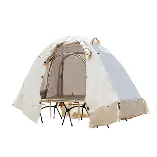 戶外野營離地帳單人露營帳篷折疊鋁桿雙層防風雨帳篷行軍單人帳篷