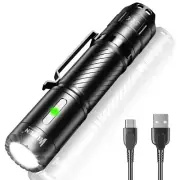 WUBEN C3 Rechargeable Flashlight 1200 High Lumens Super Bright, LED Tactical ...
