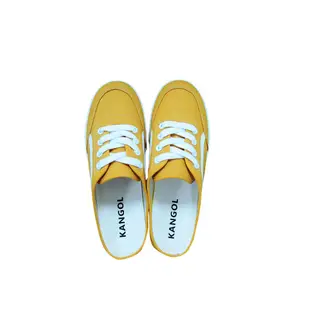 KANGOL 女款黃色帆布鞋懶人鞋-NO.6022200360