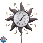 MUMTOP Outdoor Thermometer - 42 Inch Metal Sun Garden Stake Outside Thermomet
