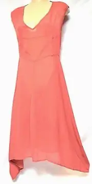 TS TAKING SHAPE plus size S - M / 18 Panache Dress sexy sheer drape NWT rrp$130!
