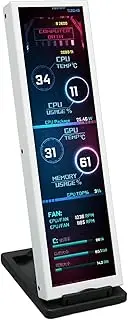 8.8 Inch Computer Temp Monitor, IPS USB AIDA64 PC CPU GPU Data Monitor, Sensor Panel Display, Type C Sub Screen Supports for Raspberry for Linux for Wins