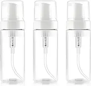 3Pack Foaming Dispenser Pump Bottle 3.5oz, Travel Empty Foaming Soap Dispensers Foam Pump Bottle Clear Plastic Spray Bottles for Travel Hand Soap Shampoo Foaming Castile Cosmetics