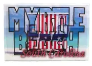 Myrtle Beach South Carolina Red White and Blue Fridge Magnet
