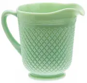 Pitcher - Addison - Jade Jadeite Jadite Green Glass - Mosser USA