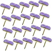 jojofuny 20pcs Glitter Push Pins Decorative Thumb Tacks with Rhinestones for Cork Board Bulletin Board and Photo Walls Reliable Tips for Secure Pinning