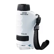 White Kids Mini Pocket Microscope 60-120x Handheld Magnification Lens gfs