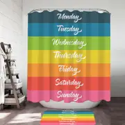 Cool Days of the Week Rainbow Flag Shower Curtain