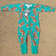 Bonds Baby Tiger Print Zip Zippy Wondersuit Size 00 Bright animal print suit